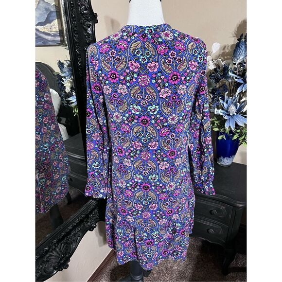 Matilda Jane Long Sleeve Floral Mini Dress Size M - Picture 3 of 4